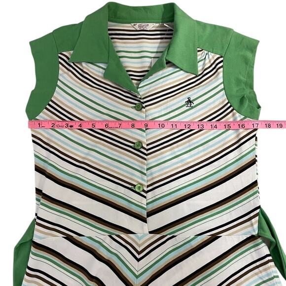 An Original Penguin by Munsingwear Striped Dress Size 8 Retro Golf Tennis NWT - Picture 7 of 12